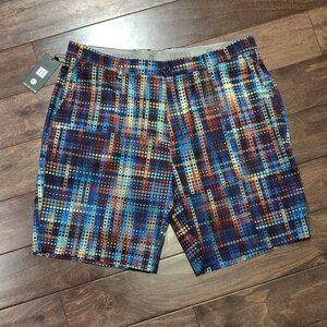 Hreski Multi Color Golf Shorts NEW WITH TAGS SIZE 40
